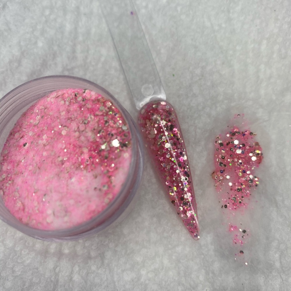 Pink gold acrylic powder mix